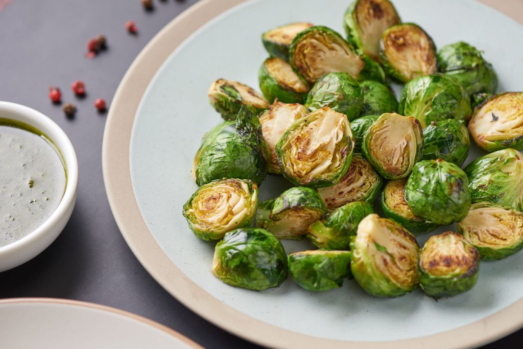 Choux de Bruxelles caramélisés au miel et vinaigre balsamique