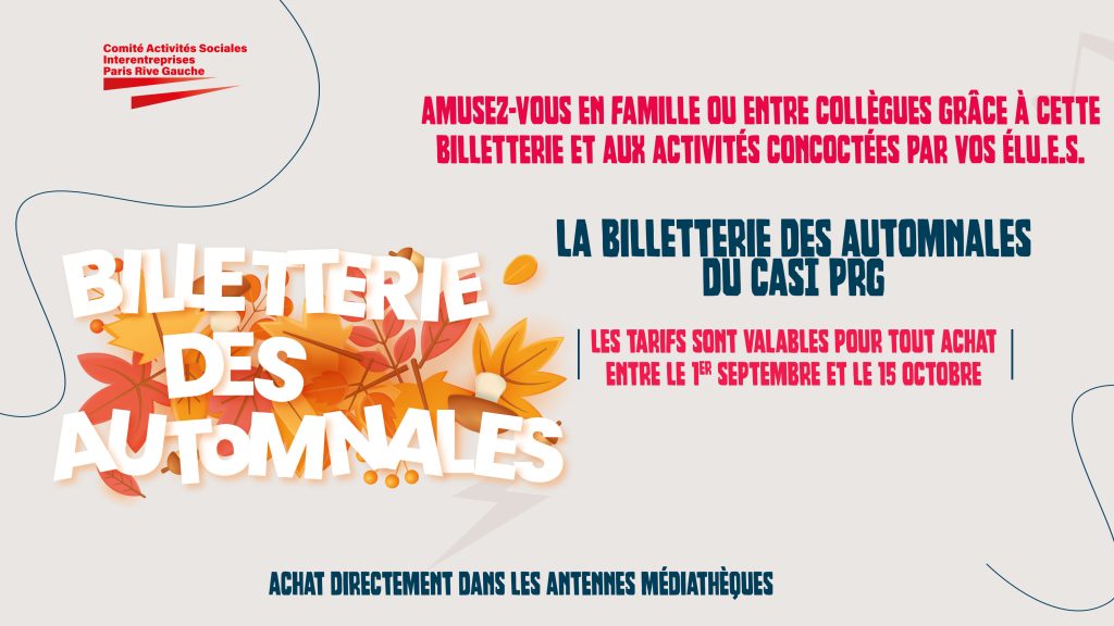 La billetterie des automnales du CASI PRG